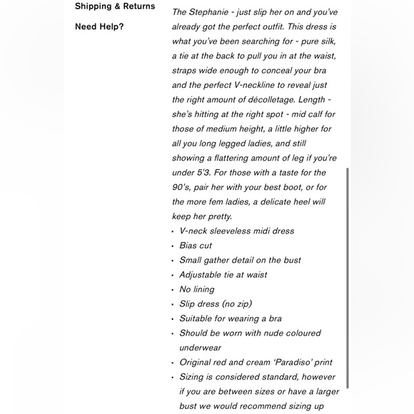 Realisation Stephanie Dress Small Noir Paradiso silk - Picture 9 of 16